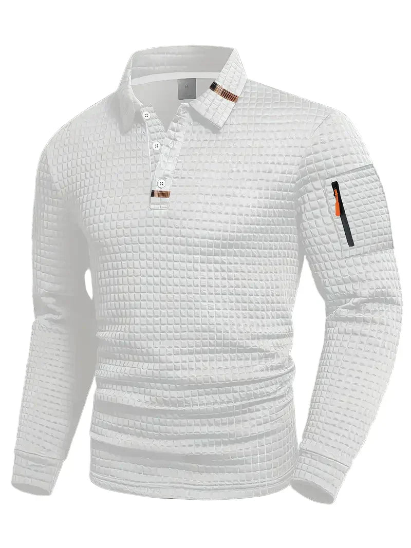 Ephraim | Textured Polo Shirt With Sleeve Pocket